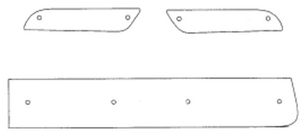Trim/Protection Strip, radiator grille Mitsubishi Lancer Sportb. 09-