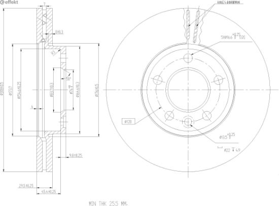 Brake Disc VAG - 7E0 615 301D