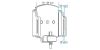 Mobile phone/PDA holder laius 75-89mm, paksus 6-10mm, Micro USB