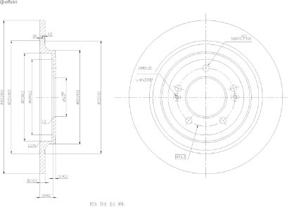 Brake Disc KIA - 58411-D3700