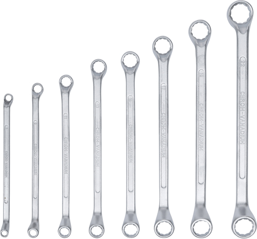 Double Ring Spanner Set 8-piece "Deep Crank" Double Ring Spanner Set, 6x7-