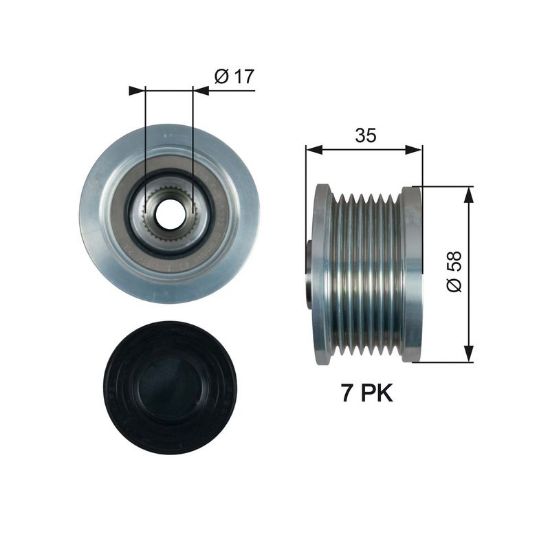 Alternator Freewheel Clutch AVENSIS (T25_), RAV 4 III