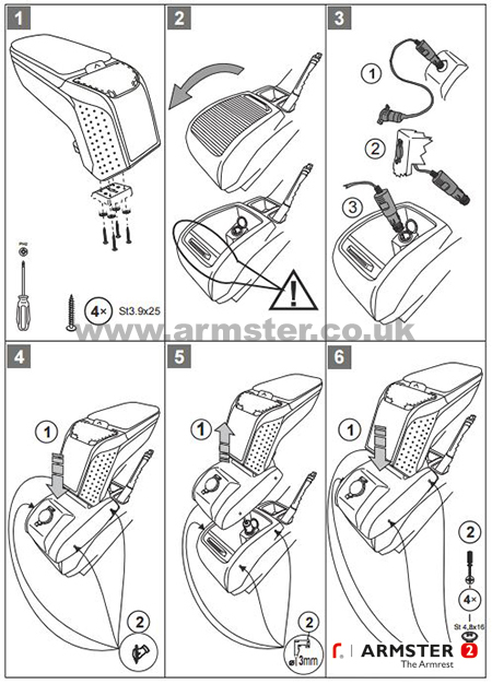 Armrest FORD B-MAX 15-, koos "sliding roof centre console"