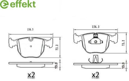 Brake Pad Set, disc brake BMW - 34 11 1 163 227
