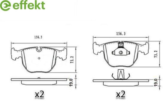 Brake Pad Set, disc brake BMW - 34 11 1 163 227