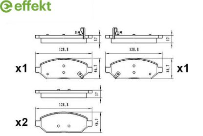 Brake Pad Set, disc brake Opel