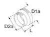 Pipe connector, auxilliary heater Adapter 80X55 MM