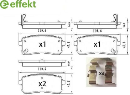 Brake Pad Set, disc brake Kia