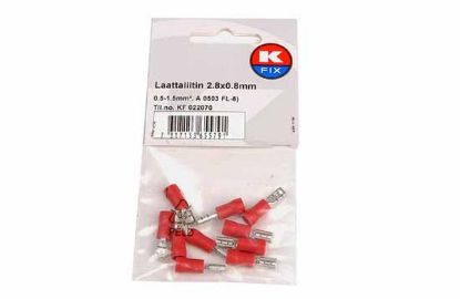 Terminal, electric universal parts plaat 2.8x0.8mm punane