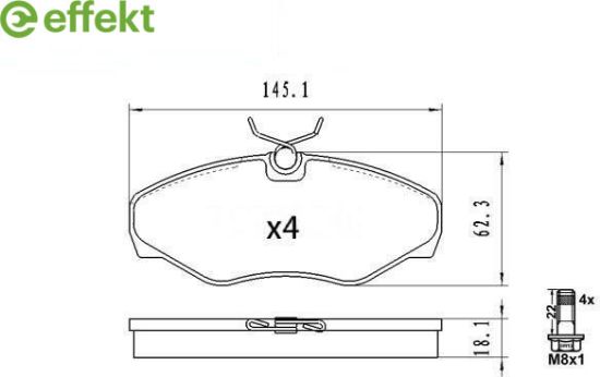 Brake Pad Set, disc brake RENAULT - 77 01 050 914