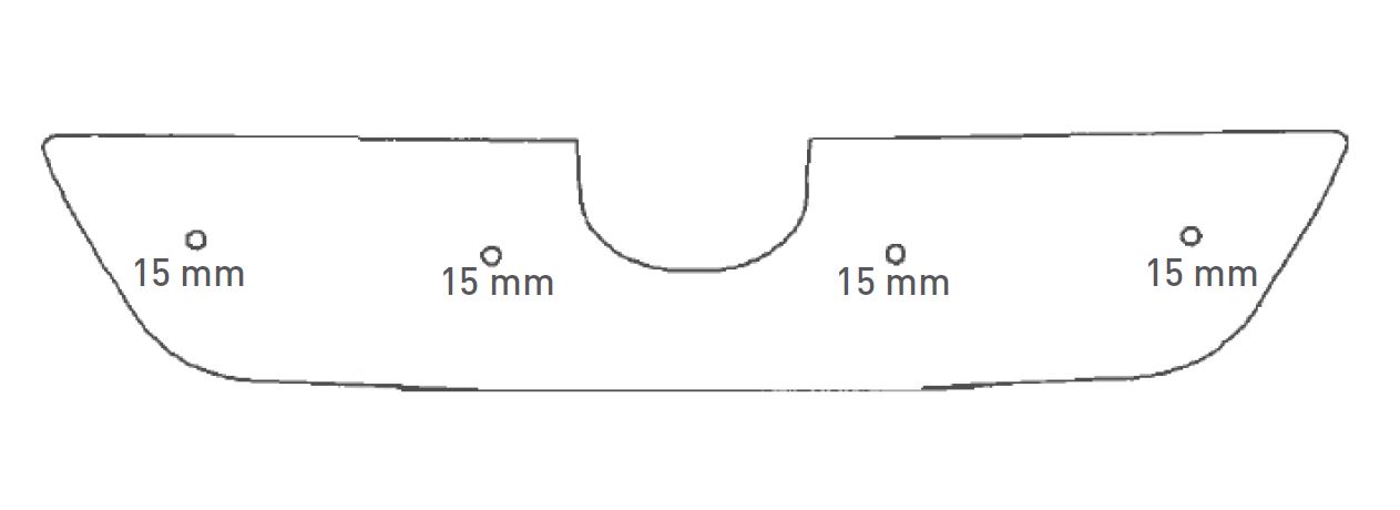 Trim/Protection Strip, radiator grille Toyota Corolla 02-04 (ei HB)