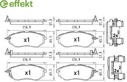 Brake Pad Set, disc brake SUBARU - 26296-AG030