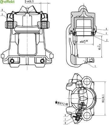 Brake Caliper BMW - 34 11 6 850 644