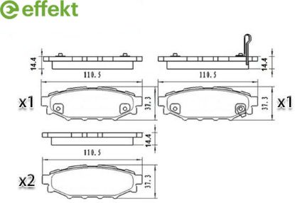 Brake Pad Set, disc brake SUBARU - 26696-AG010