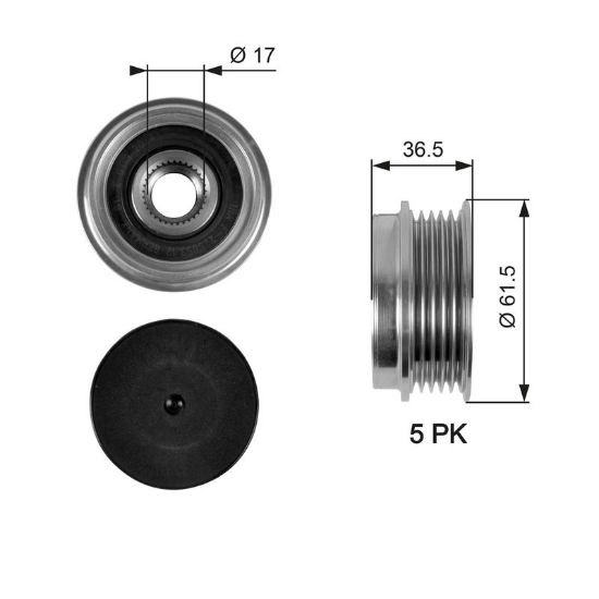 Alternator Freewheel Clutch 7789-10002