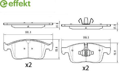 Brake Pad Set, disc brake VOLVO - 31445985