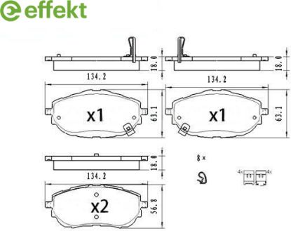 Brake Pad Set, disc brake TOYOTA - 04465-02390 Brake Pad Set, disc brake TOYOTA - 04465-02390
