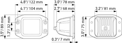 Spotlight LED Cube KIT 2.7" Flush 3000lm