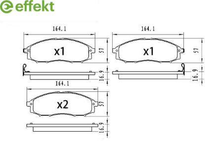 Brake Pad Set, disc brake Nissan