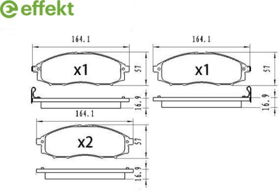 Brake Pad Set, disc brake Nissan