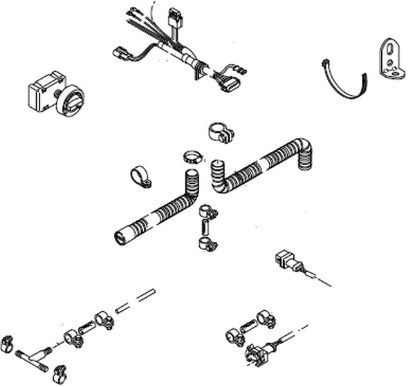 Assembly kit, auxilliary heater Baas AT3900/5500/40/55 EVO Lisa juhtseadme pikendu