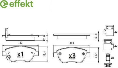 Brake Pad Set, disc brake GENERAL MOTORS - 93191698
