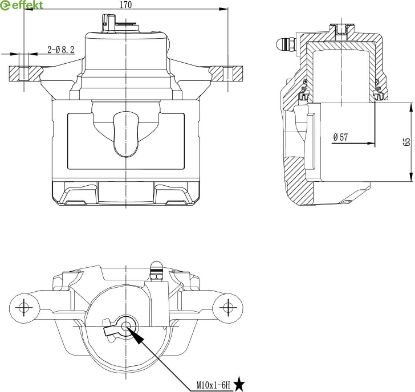 Brake Caliper HYUNDAI - 58130-A6200