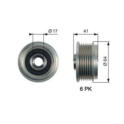 Alternator Freewheel Clutch Opel