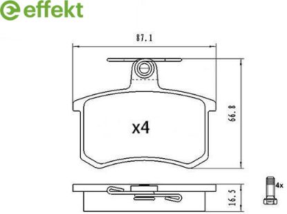 Brake Pad Set, disc brake VAG - 4D0 698 451G