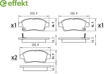 Brake Pad Set, disc brake Toyota