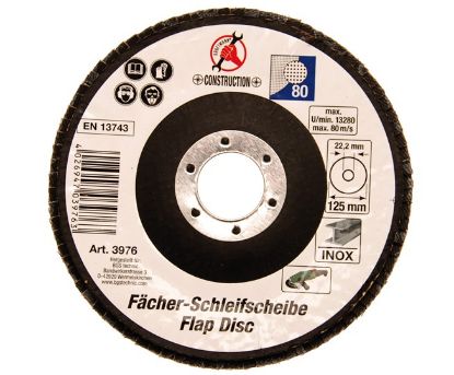Flap Wheel Sanding Disc, angle grinder Lamellketas, Ø 125 mm,  80