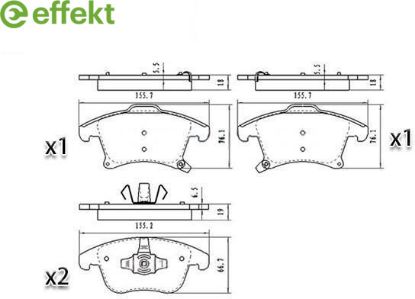Brake Pad Set, disc brake FORD