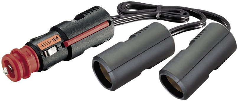 Socket sigaretisüütaja jagaja 12/24V, 2 pesaga,25cm