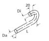 Water connection pipe, auxilliary heater Vormvoolik 18x3.5 180° 110 mm