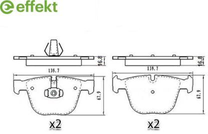 Brake Pad Set, disc brake BMW - 34 21 2 339 292