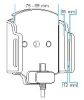 Mobile phone/PDA holder laius 75-89mm, paksus 12-16mm, USB-C