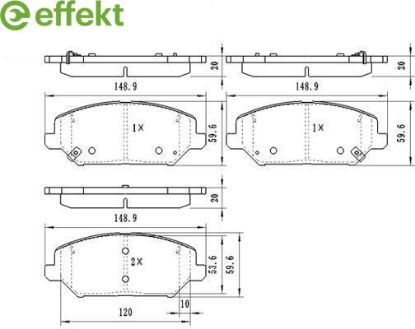 Brake Pad Set, disc brake HYUNDAI - 58101-G4A00