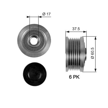 Alternator Freewheel Clutch ALFA 145 (930), 146 (930)