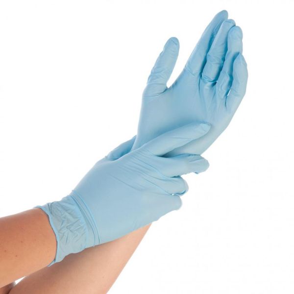 Pull-on Glove Nitriilkindad SAFE LIGHT puudrita 100tk sinine XL