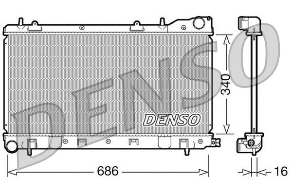 Radiator, engine cooling SUBARU Forester 2.0i man.+AC