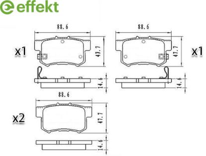 Brake Pad Set, disc brake HONDA - 06430-SED-E50