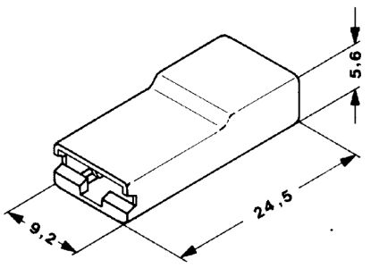 Plug 1 klemm, 6,3mm, sisem. Plug 1 klemm, 6,3mm, sisem.