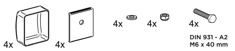 Mounting Set, roof rack Adapter Roof Kit LMC Caravan (lisatarvik)