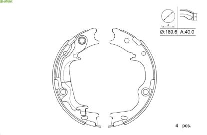 Brake Shoe Set Hyundai, Kia