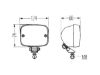 Rear Fog Light 124x74, jalaga (must) FAUN - 5246-762 - E1 8465