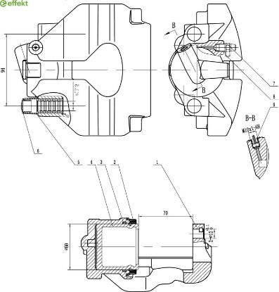Brake Caliper VAG - 7H0 615 123 A