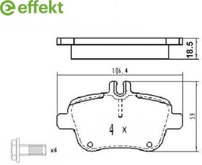 Brake Pad Set, disc brake MERCEDES