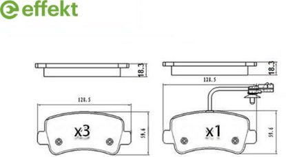 Brake Pad Set, disc brake RENAULT - 44 06 033 21R