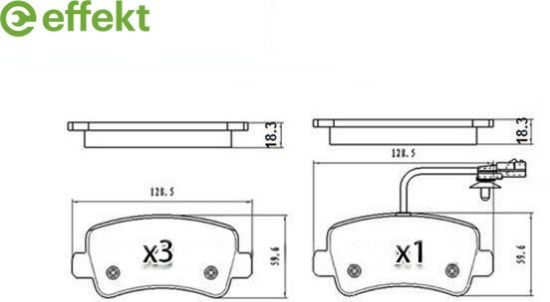 Brake Pad Set, disc brake RENAULT - 44 06 033 21R
