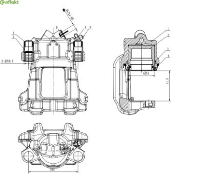 Brake Caliper BMW - 34 11 6 850 649
